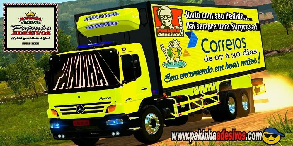 pakinha adesivos caminhão correios